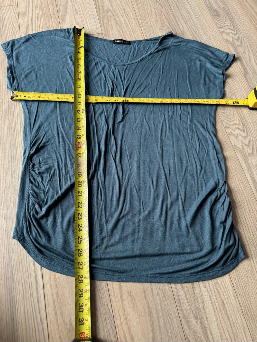 Lightweight Women's dark teal Blue Short Sleeve Top